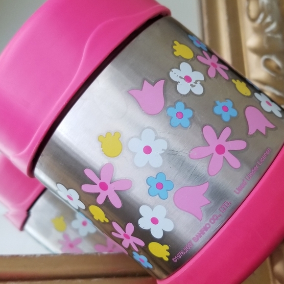 ❗Vintage Hello Kitty 2000s Thermos Pink Floral Food Container❗ - Picture 2 of 6